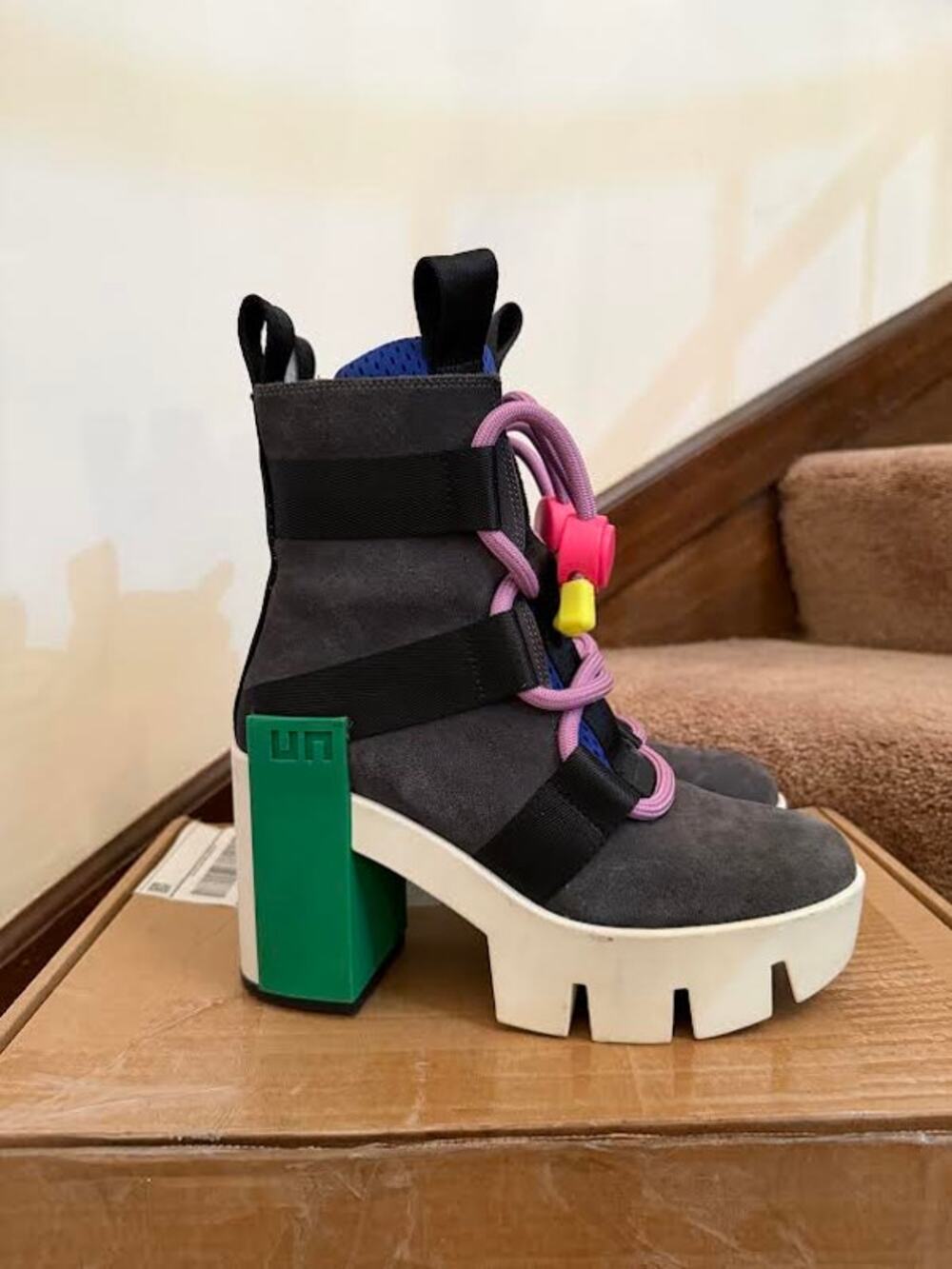 United Nude Black Multi Coloured Boots 39 US 9